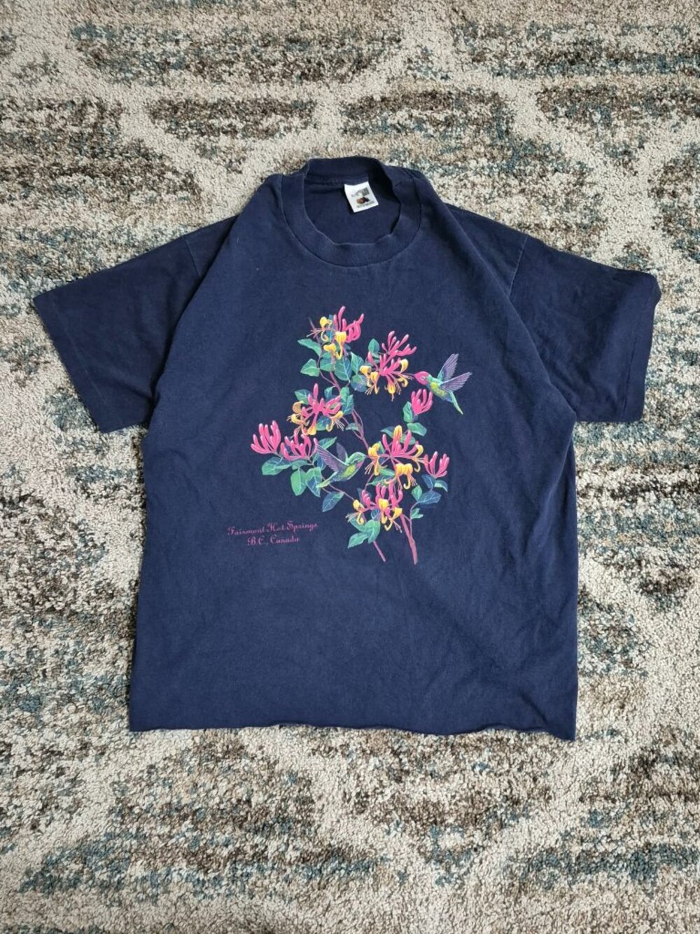 Vintage 90s Fruit of the Loom Fairmont Hot Springs B.C T-Shirt – XL/TG